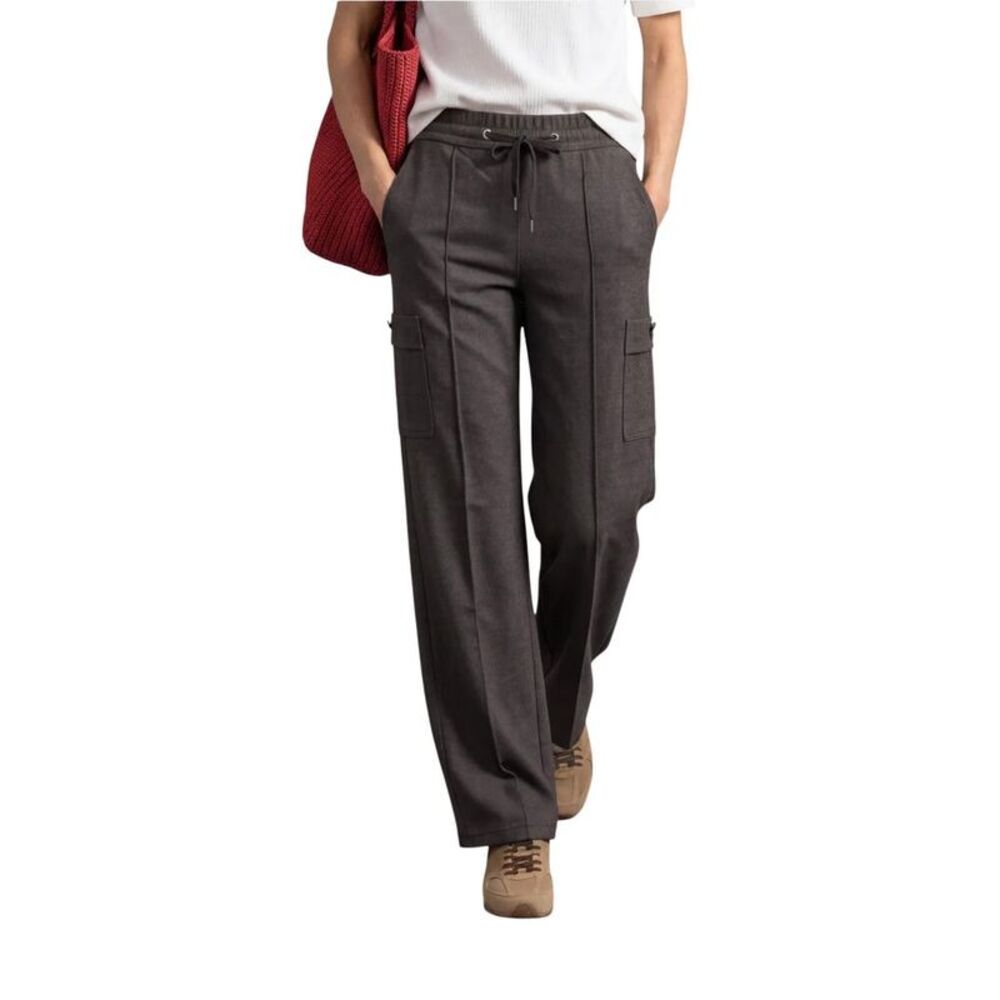 Street One Brown Polyester Cargo Women's Pants